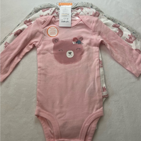 Carter’s Long Sleeve 3 Pack Onesies - Picture 2 of 4